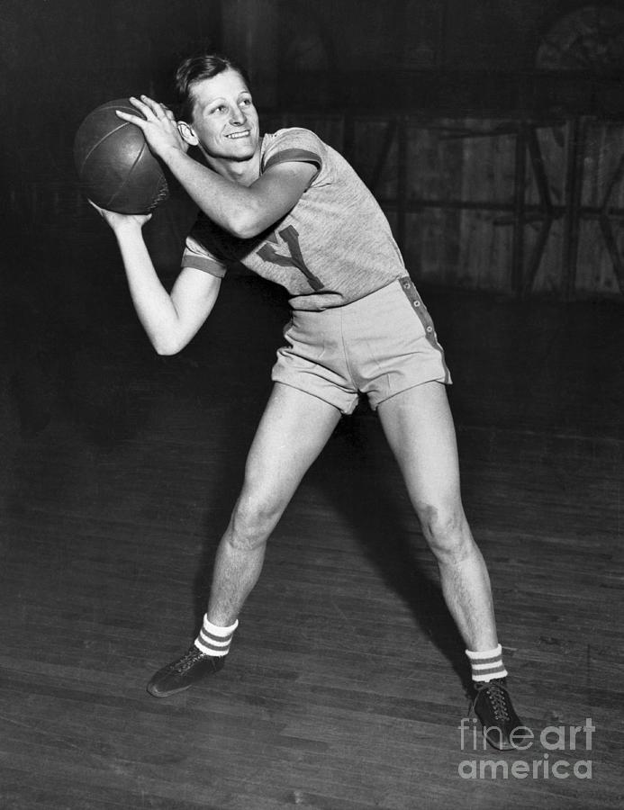 Babe Didrikson Throwing Basketball Photograph by Bettmann