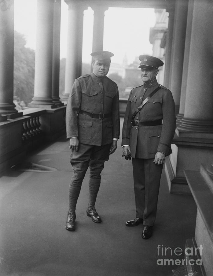 Babe Ruth And General Pershing Photograph by Bettmann