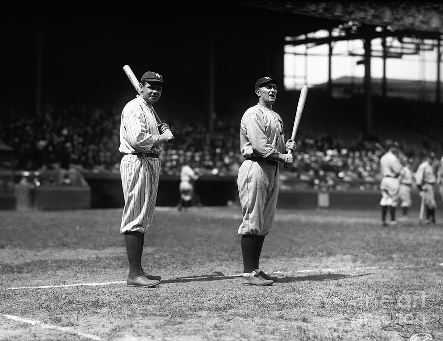 Babe Ruth And Ty Cobb At The Polo Photograph by Bettmann