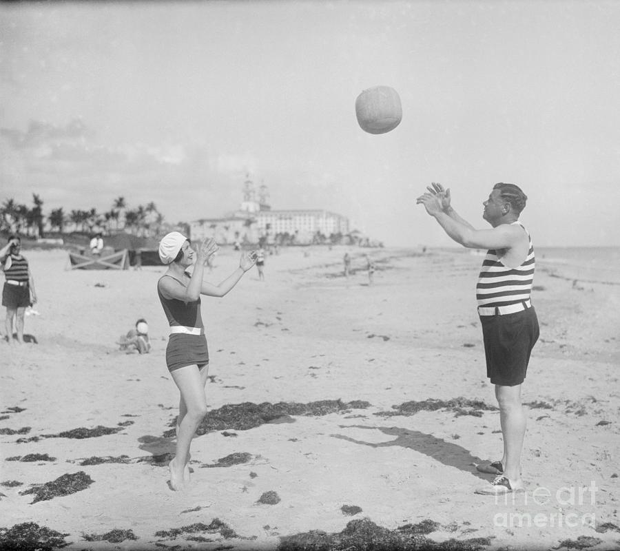 Babe Ruth And Wife Relaxing by Bettmann