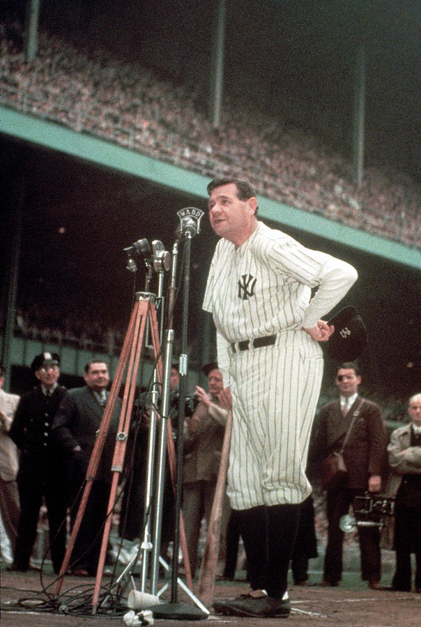 Babe Ruth Photograph - Babe Ruth At Yankee Stadium by Ralph Morse