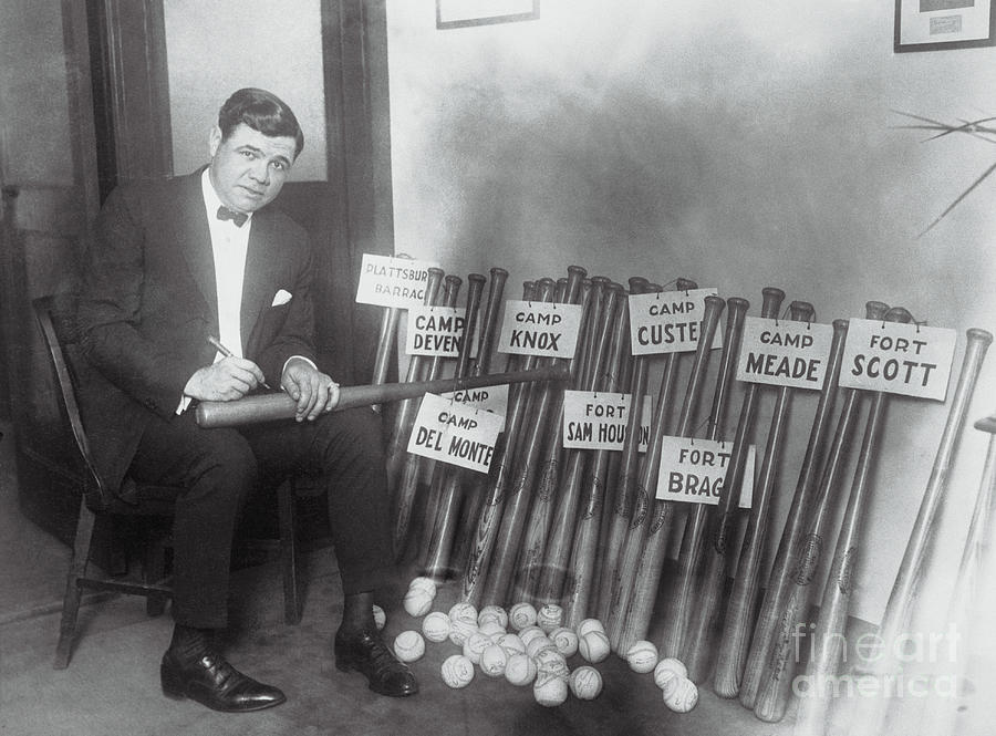 Babe Ruth Autographing Bats And Balls Photograph by Bettmann