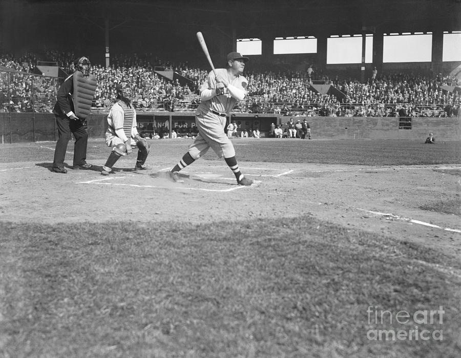 Babe Ruth Hitting Home Run Photograph by Bettmann
