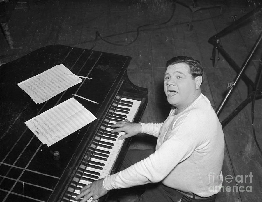 Babe Ruth Playing Piano And Singing Photograph by Bettmann