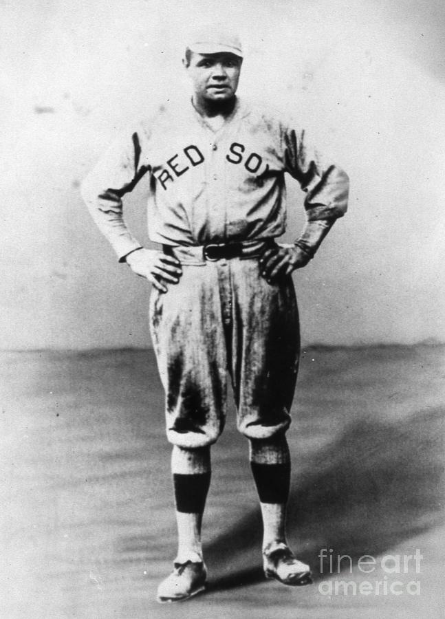 Babe Ruth Red Sox Ff Portrait Photograph by Transcendental