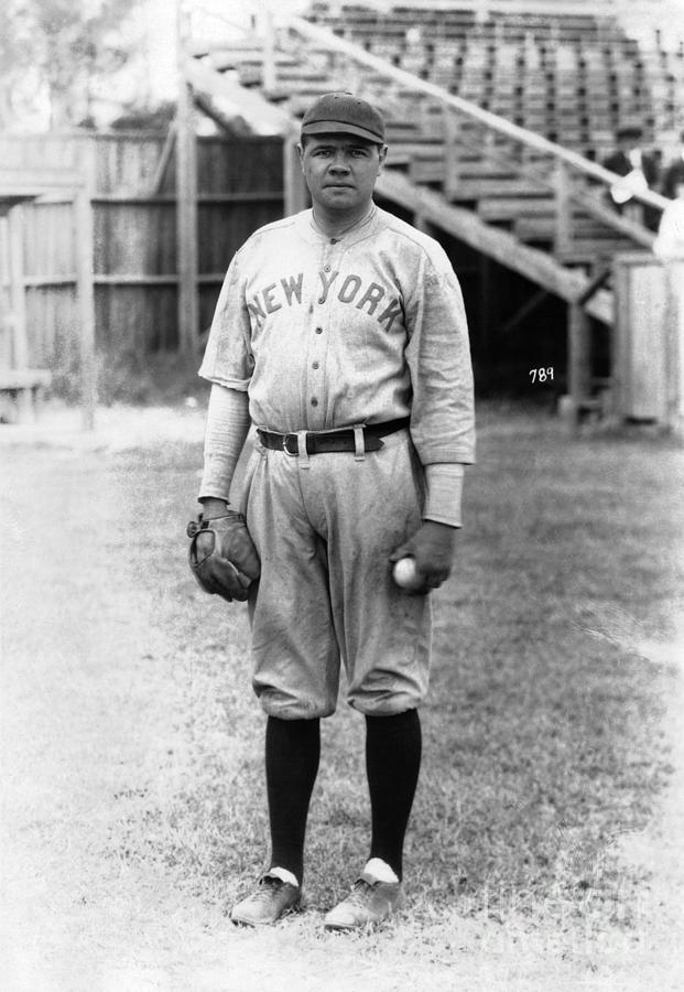 Babe Ruth Stands At Miami Field, March 16, 1920 by American Photographer