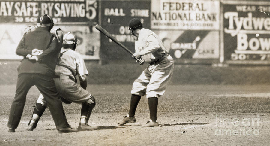 Babe Ruth Photograph - Babe Ruth Swinging At Ball by Bettmann