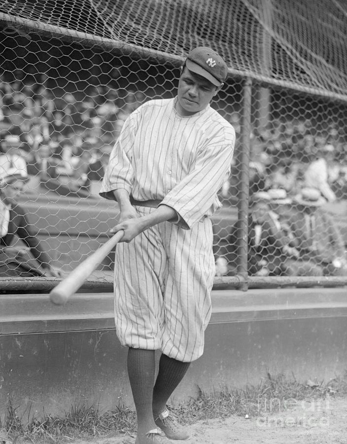 Babe Ruth Swinging Bat Photograph by Bettmann