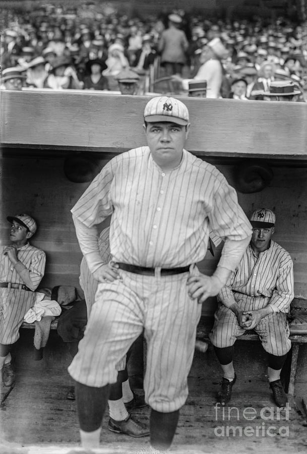 Babe Ruth Photograph - Babe Ruth with the Yankees by Jon Neidert