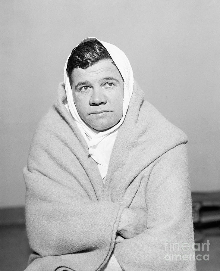 Babe Ruth Wrapped In Blanket Photograph by Bettmann