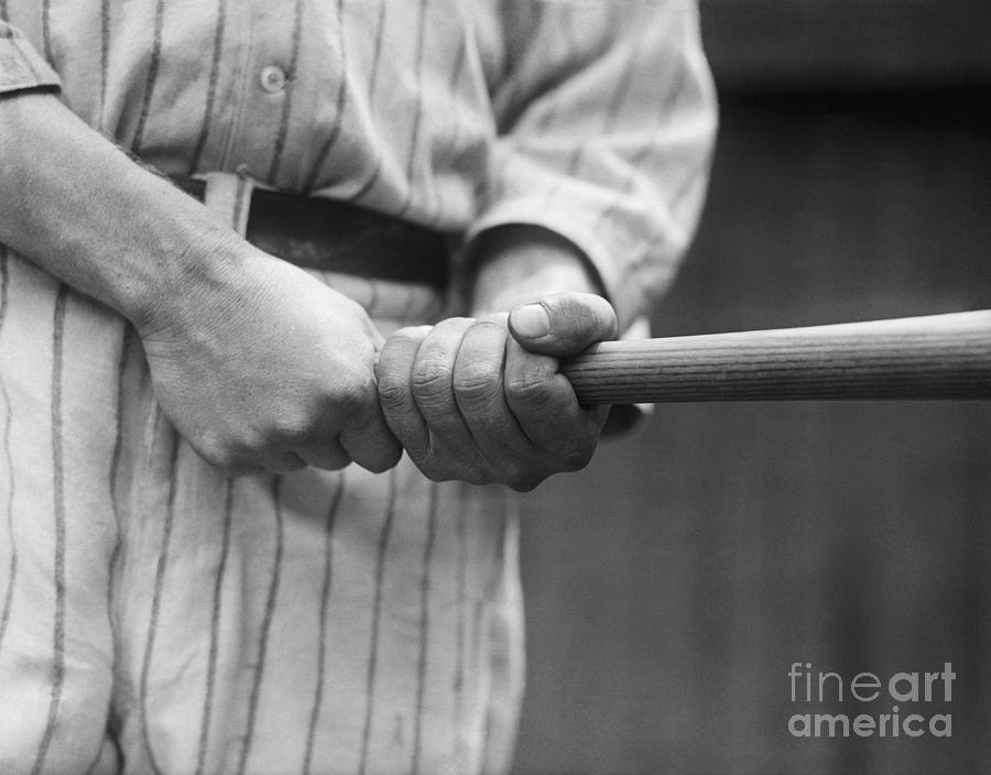Babe Ruths Hands In Batting Position Photograph by Bettmann