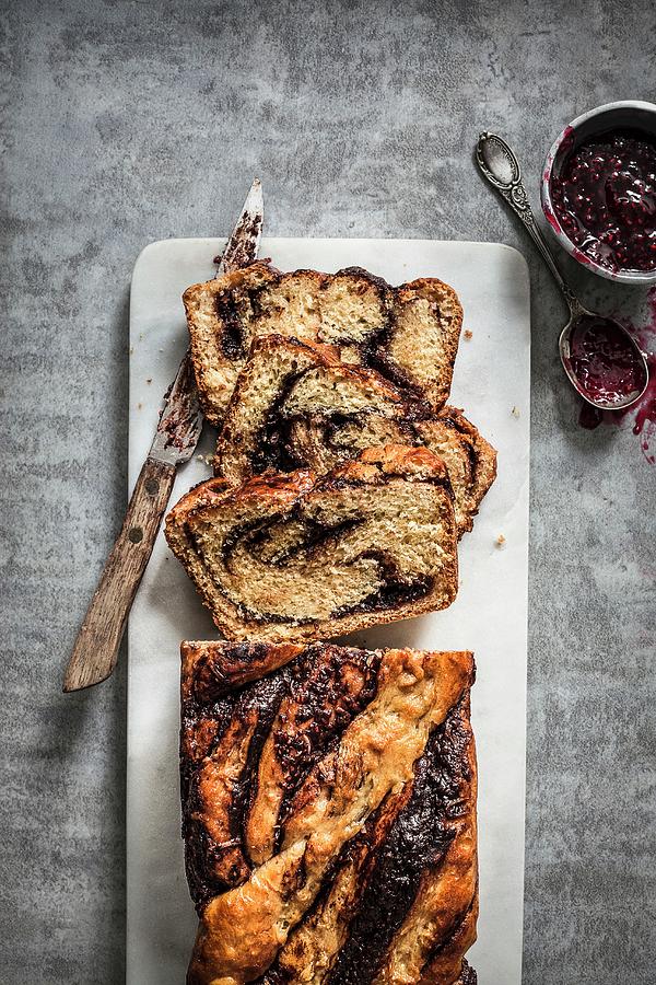 Babka yeast Cake, Central And Eastern Europe Filled With Chocolate Photograph by The Food Union