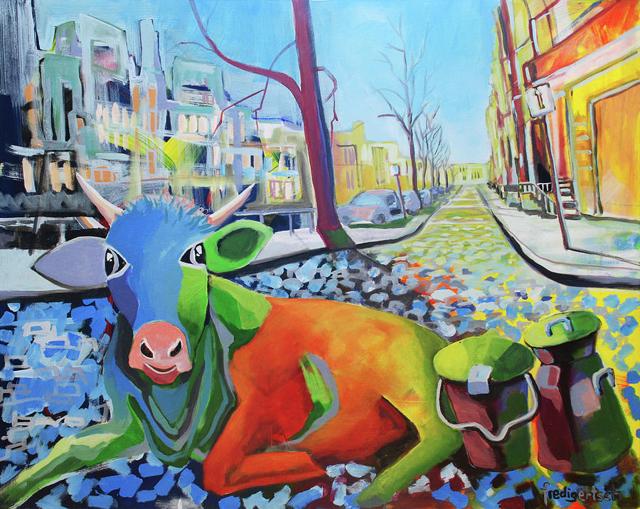 Baby Amsterdam Painting by Fredi Gertsch