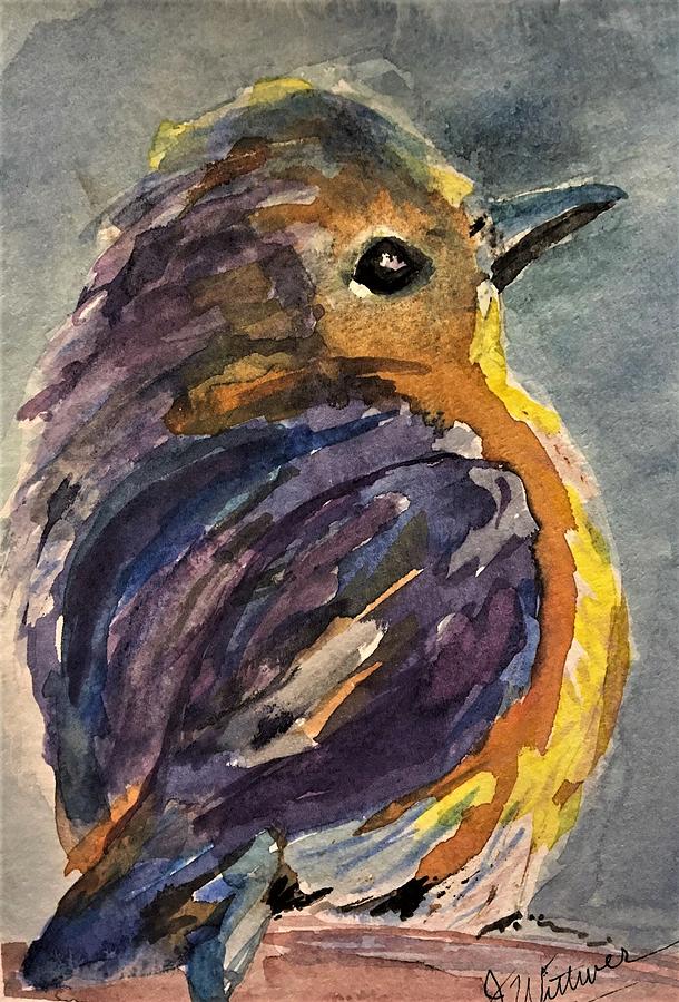 Baby Bird Painting by Julie Wittwer