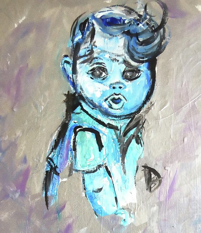 Fantasy Painting - Baby Boy Blue by Debora Lewis