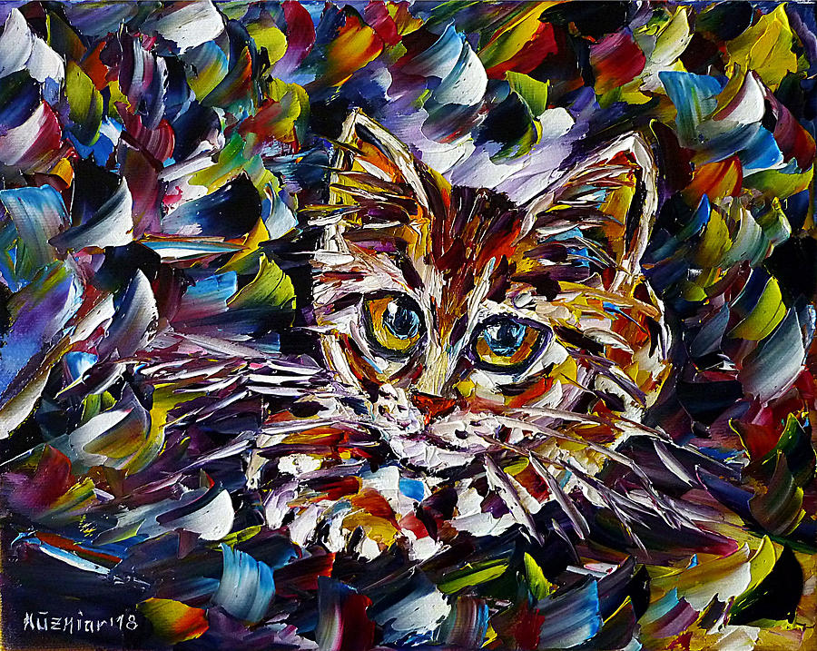 Baby Cat II Painting by Mirek Kuzniar