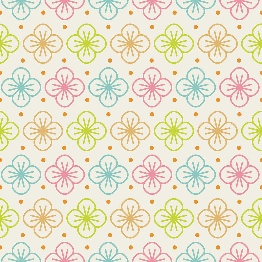 Seamless Colorful Doodle Pattern. Vector Background With Flowers. Patterned  Paper For Scrapbook Albums. Memphis Style Royalty Free SVG, Cliparts,  Vectors, and Stock Illustration. Image 90227575.