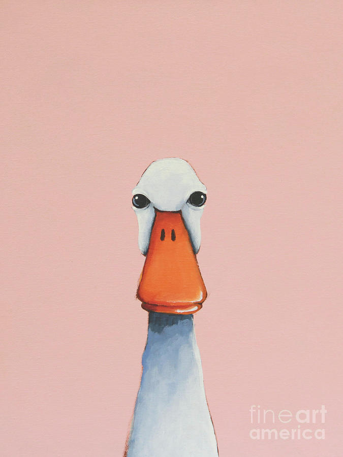Baby Duck Painting by Lucia Stewart