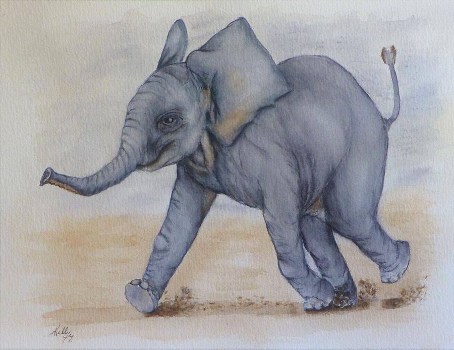 Baby Elephant Run by Kelly Mills Baby Elephant Run by Kelly Mills