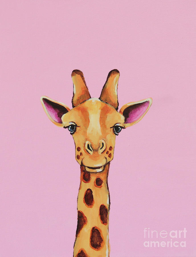Baby Giraffe Painting by Lucia Stewart