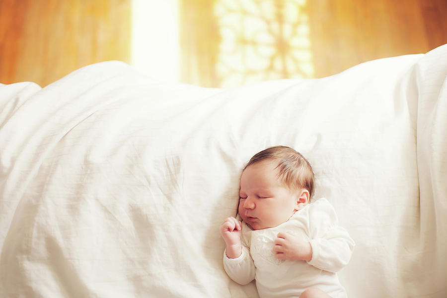 Portrait Digital Art - Baby Girl Sleeping by Lena Mirisola