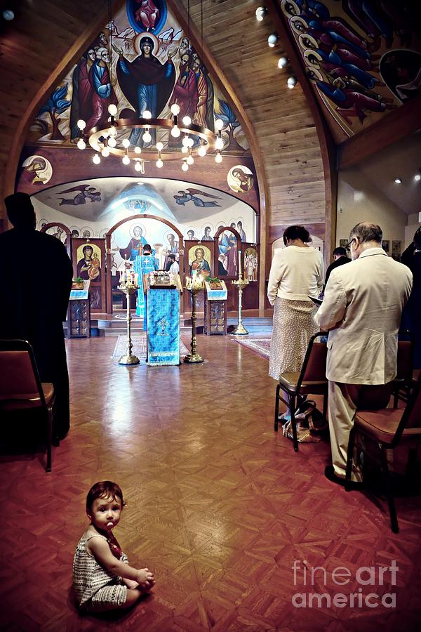 Baby In Church Photograph