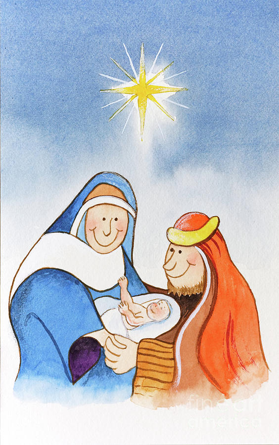 Christmas Painting - Baby Jesus by Tony Todd