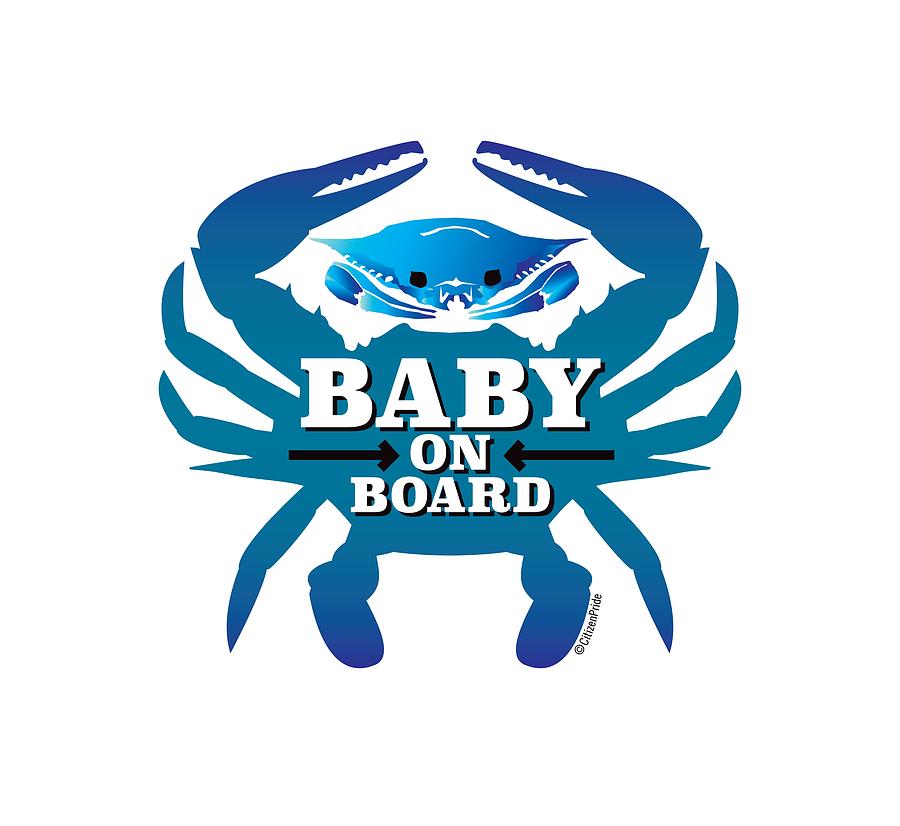Baby on Board, Blue Crab Digital Art by Joe Barsin