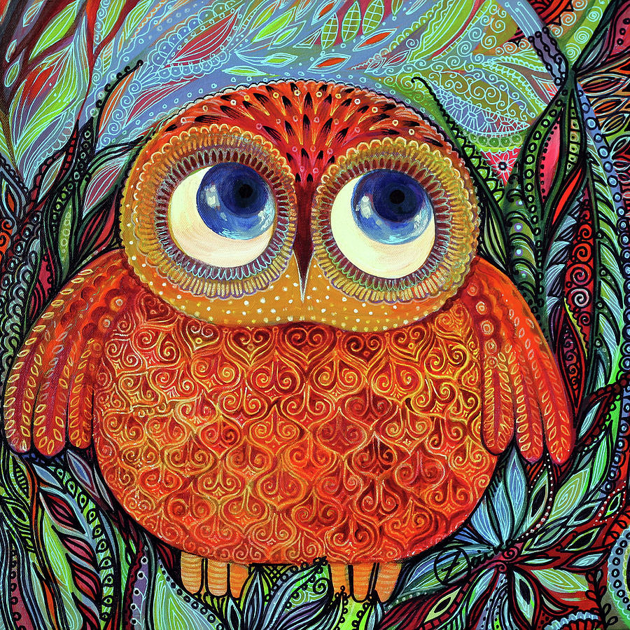 Baby Owl Painting by Oxana Zaika - Fine Art America