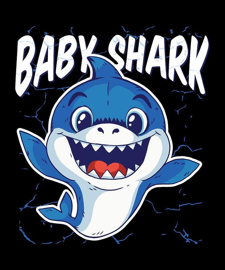 Baby Shark Poster Shark Drawing Shark Art Shark Painting | My XXX Hot Girl