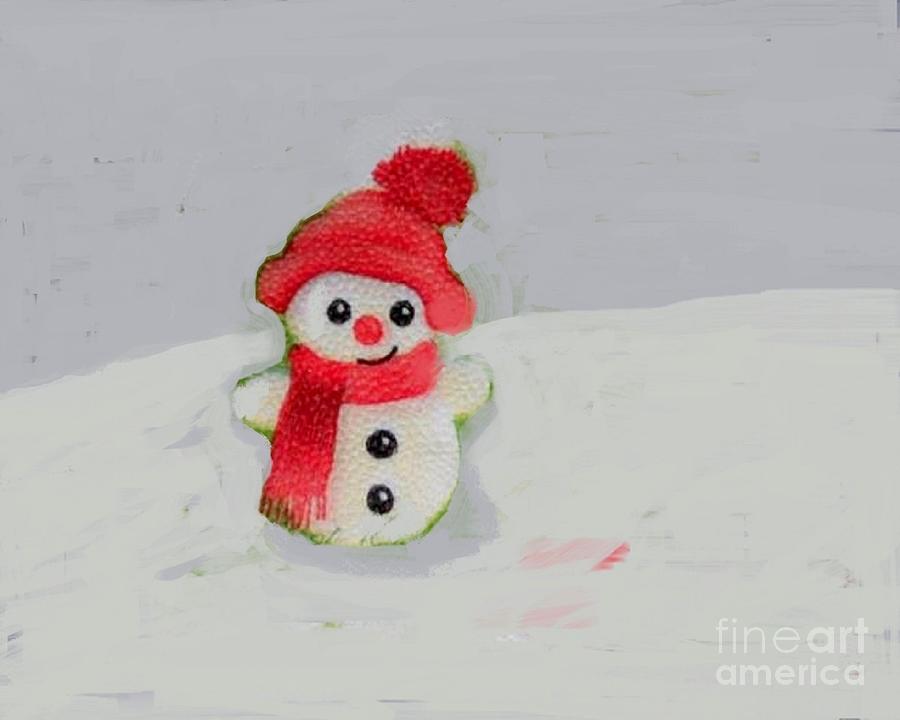Baby Snowman  Painting by Vesna Antic