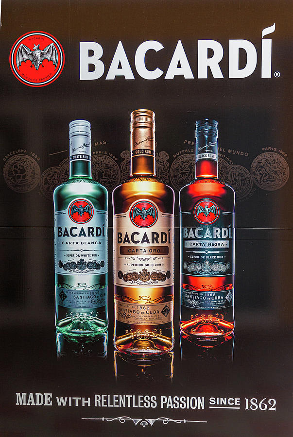 interior wall decor 1972 Liquor Ad Bacardi Superior Dark Rum paper poster 