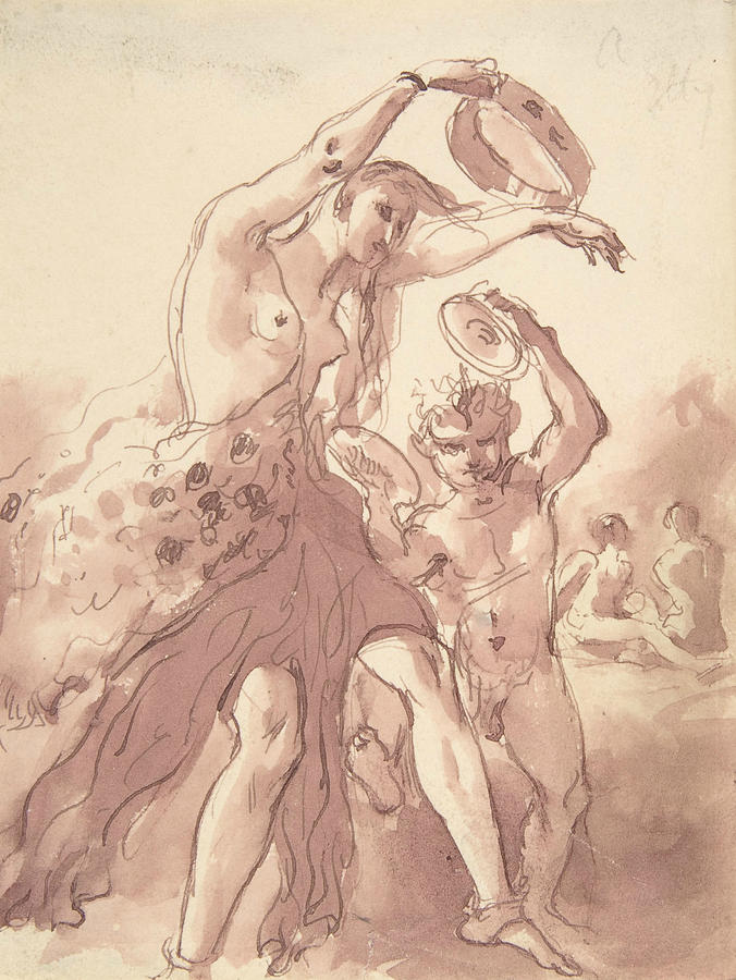 Bacchante Drawing by William Etty