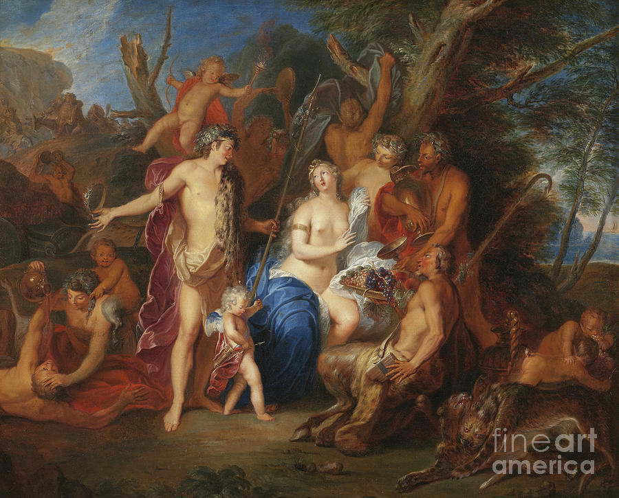 Greek Painting - Bacchus and Ariadne by Nicolas Bertin
