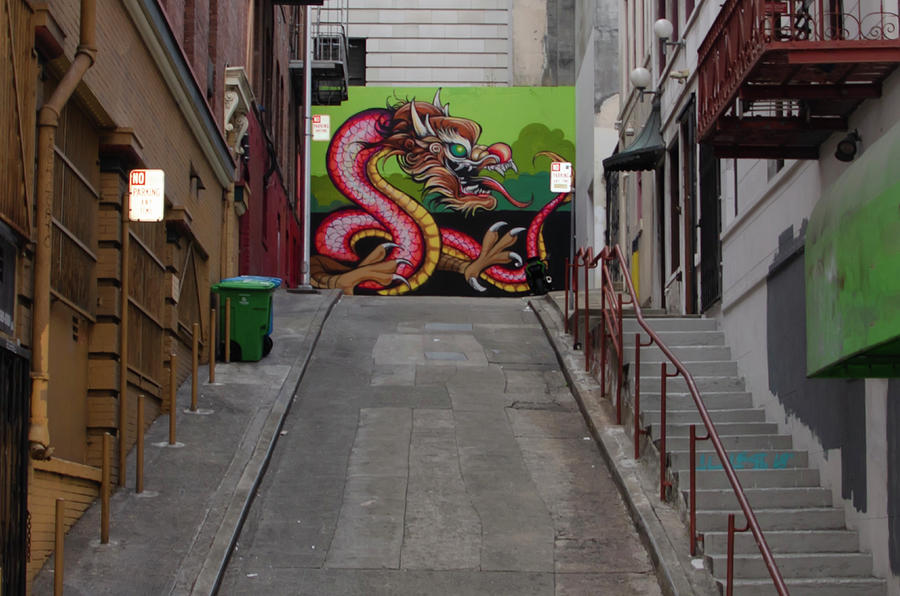Back Alley Dragon - Chinatown San Francisco Photograph by Bill Cannon