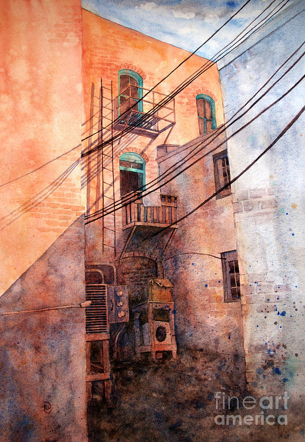Back Alley Painting by Rebecca Davis