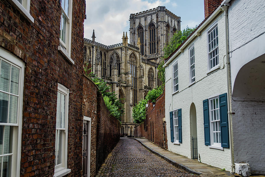 Back alley to York Minster Photograph by Scott Lyons