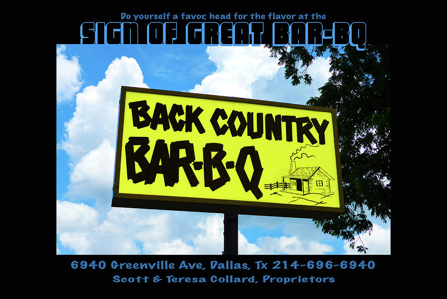 Back Country BAR-B-Q Sign Photograph by Robert J Sadler