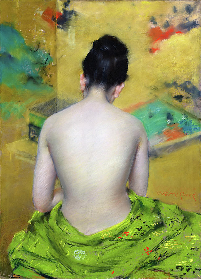 William Merritt Chase Painting - Back of a Nude - Digital Remastered Edition by William Merritt Chase