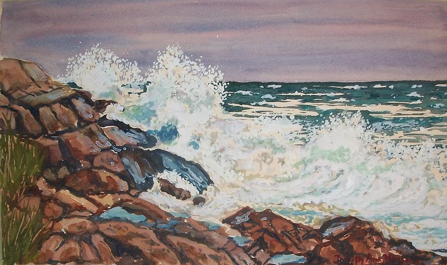 Back Shore Surf  SOLD #1 Painting by Judith Young