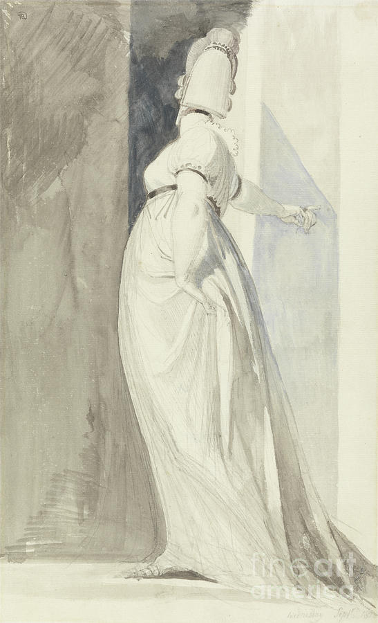 Back View Of A Standing Female, Called Mrs. Fuseli, 1810 Painting by Henry Fuseli