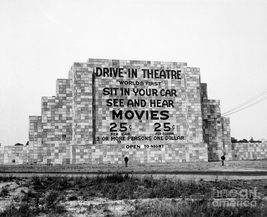 Back View Of Drive-in Movie Screen Photograph by Bettmann