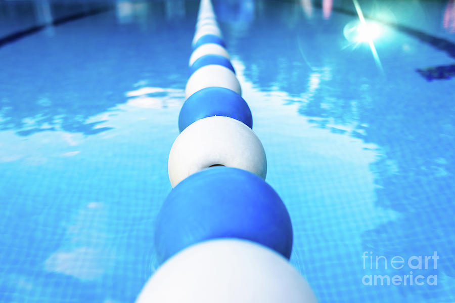 Background of a sports swimming pool, with no one. Photograph by Joaquin Corbalan