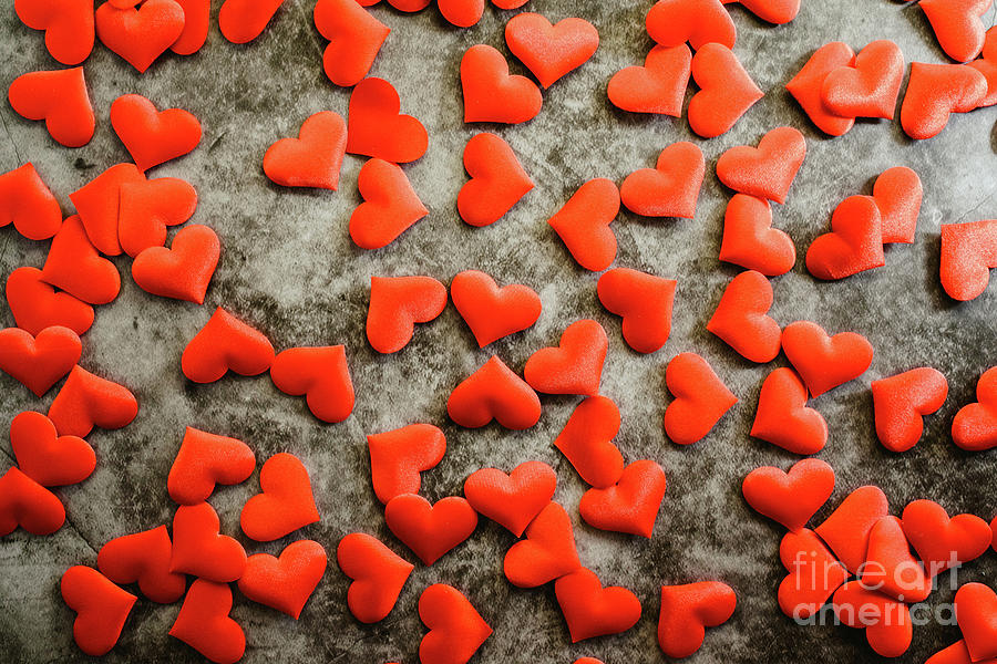 Background of red romantic hearts to usar on Valentines Day Photograph by Joaquin Corbalan