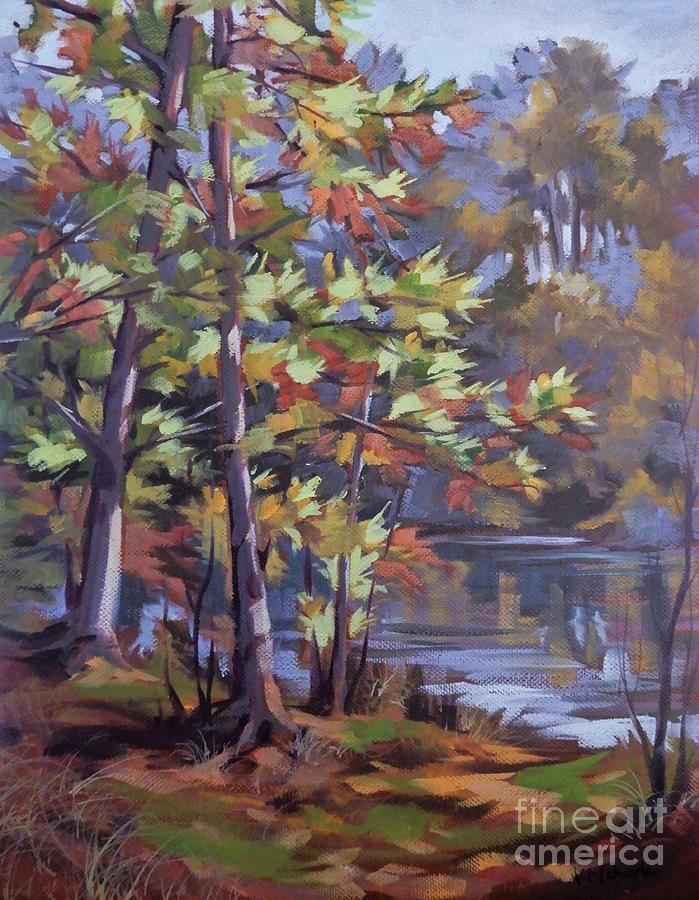 Backlit Autumn Painting by K M Pawelec