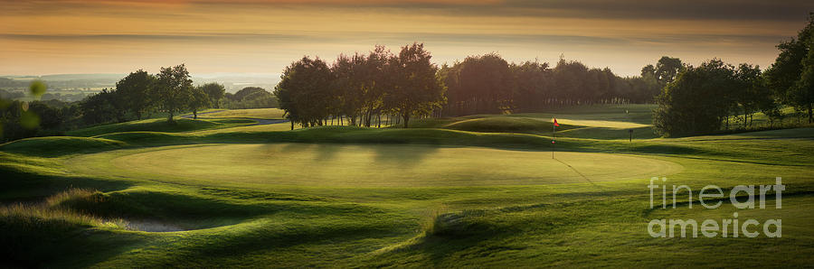 Backlit Golf Course With No Golfers Photograph by Sturti