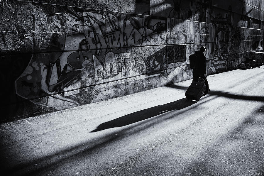 Black And White Photograph - Backstreet by Jianwei Yang