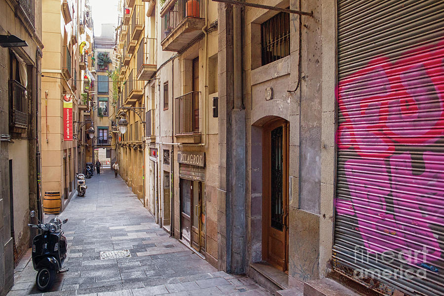 Backstreets Barcelona Photograph by Becqi Sherman