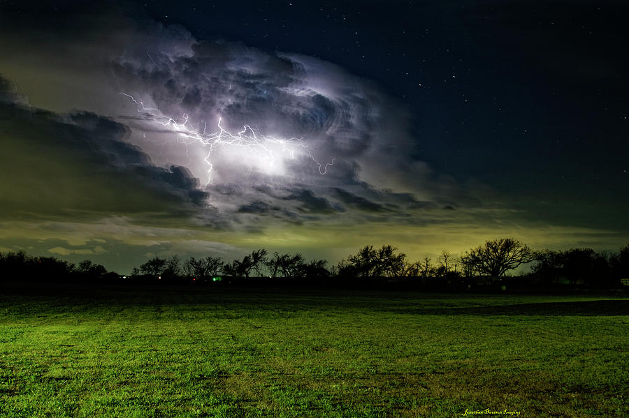 Backyard Lightning Photograph by Jonathan Davison - BackyarD Lightning Jonathan Davison