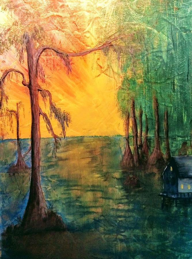 Backyard Swamp Painting by Michele Williamson - Fine Art America